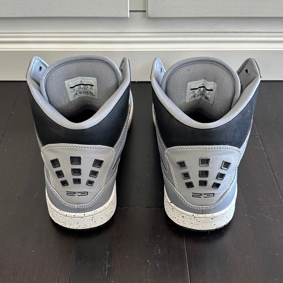 Nike Jordan 1 Flight Men's Gray and Black High-Top Sneakers - Picture 5 of 10